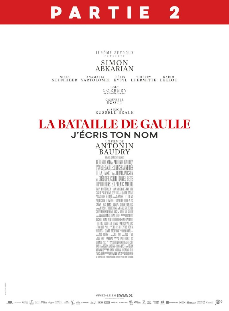 Affiche du film La Bataille de Gaulle, partie 2 : J'écris ton nom